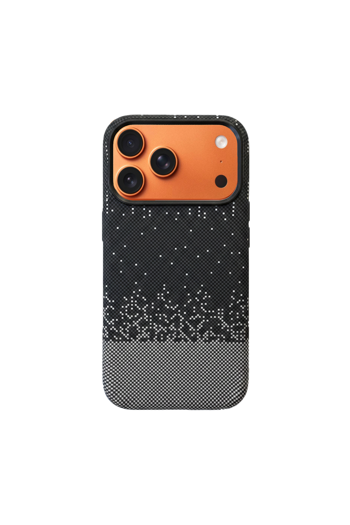 Apple iPhone 17 Pro ile Uyumlu MagSafe Şarj Özellikli İnce Yapılı Karbon Kevlar Kılıf - Beyaz