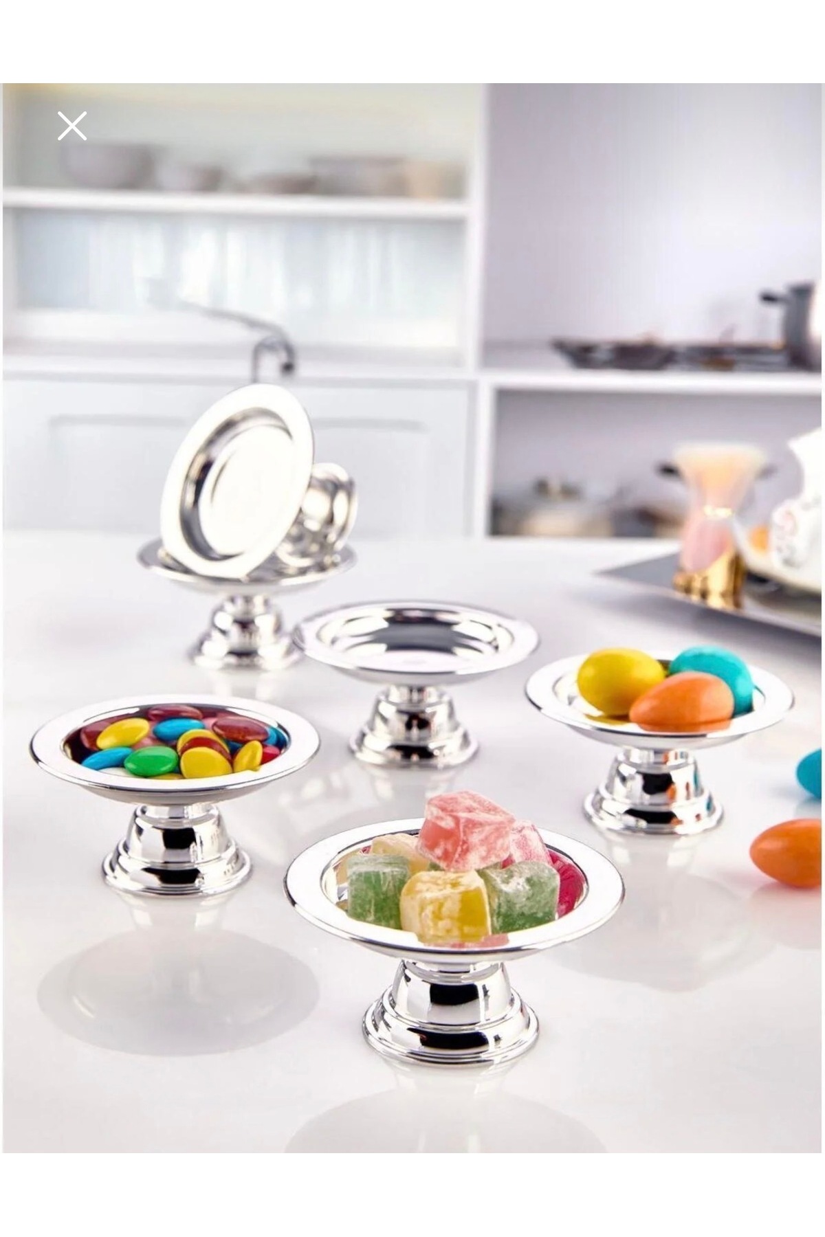 6-Piece Acrylic Decorative Coating 6-Piece Macaroon Coffee Side Sorelis Turkish Delight Bowl Sugar Bowl