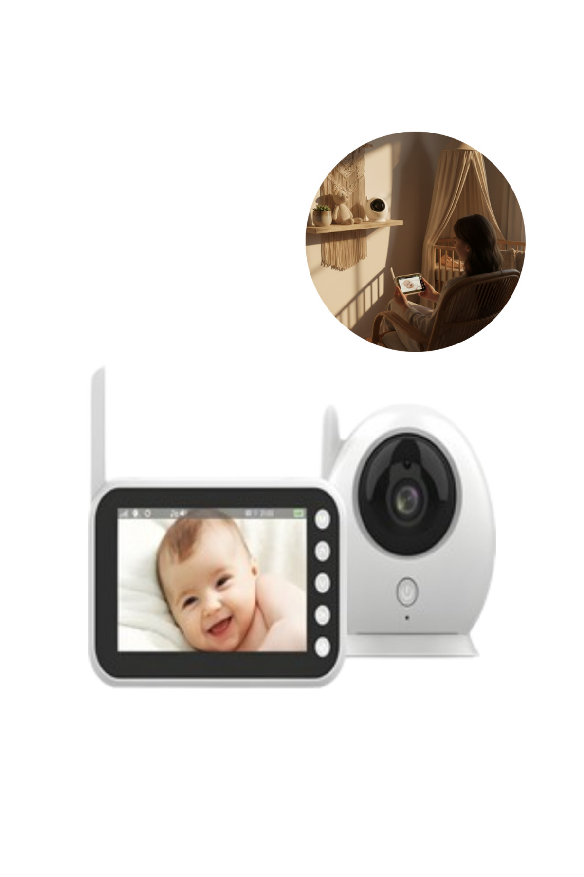 BRF YoncaOutletSell Canlı İzleme Özellikli Ortam Dinlemeli Bebek Monitörü 1045704 fotoğrafı 3 (önizleme)