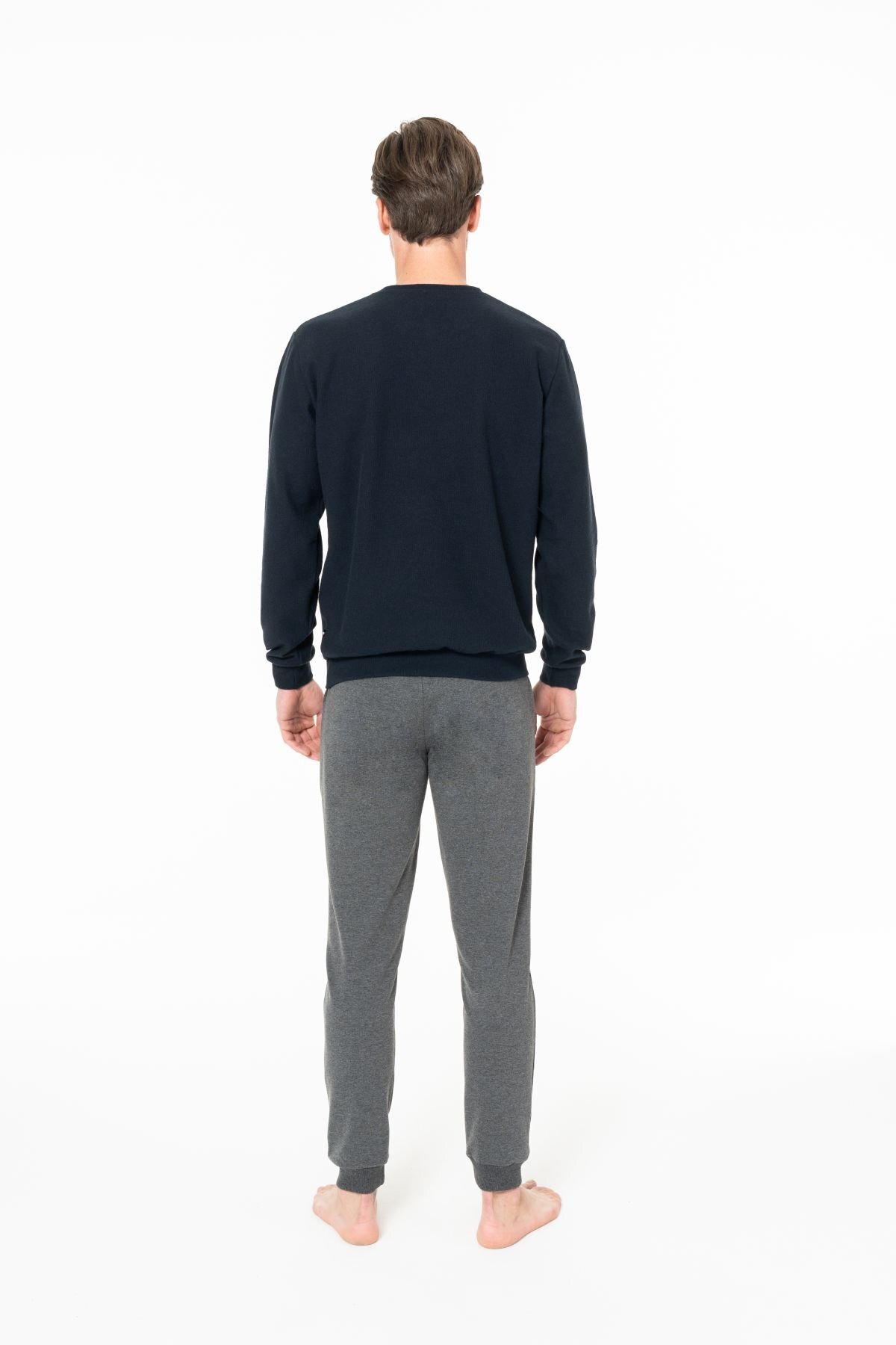 ست پیژامه و لباس خواب مردانه یقه گرد | یو اس پولو U.S. Polo Assn. USPOLO18995EKPT TR - تصویر 4