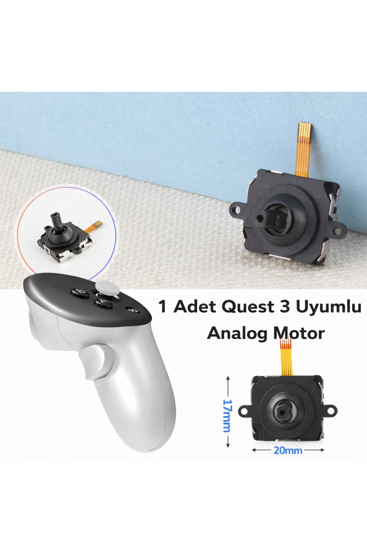 Konsol İstasyonu 1 Adet Meta Quest 3 Analog Motor Drift - Quest