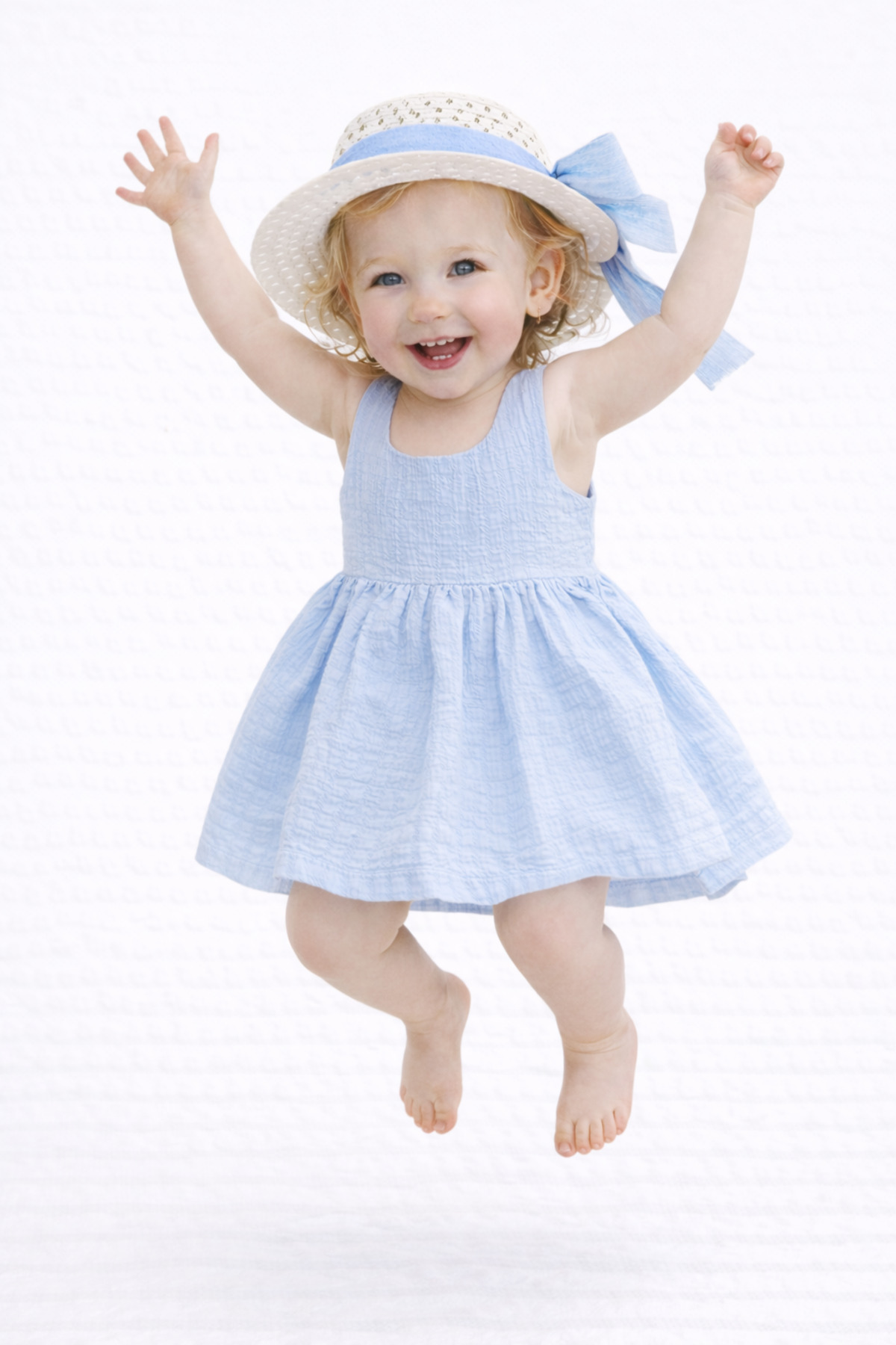 Chicsy Baby Tatlı Kız Bebek Yazlık Fiyonklu Şapkalı Pamuklu 2'li elbise fotoğrafı 5 (önizleme)