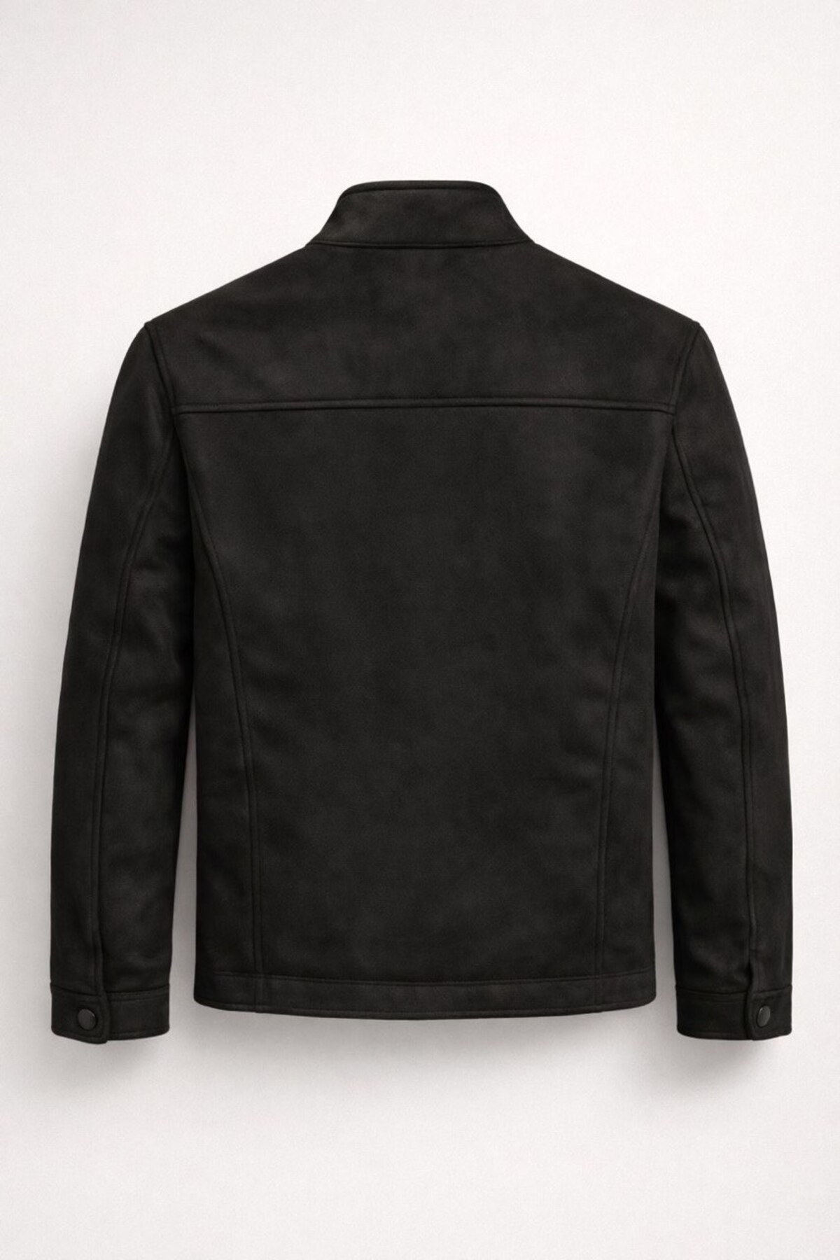 BASEL.CO  Basic Sade Şık Slim Fit Mevsimlik Süet Ceket - Görsel 2