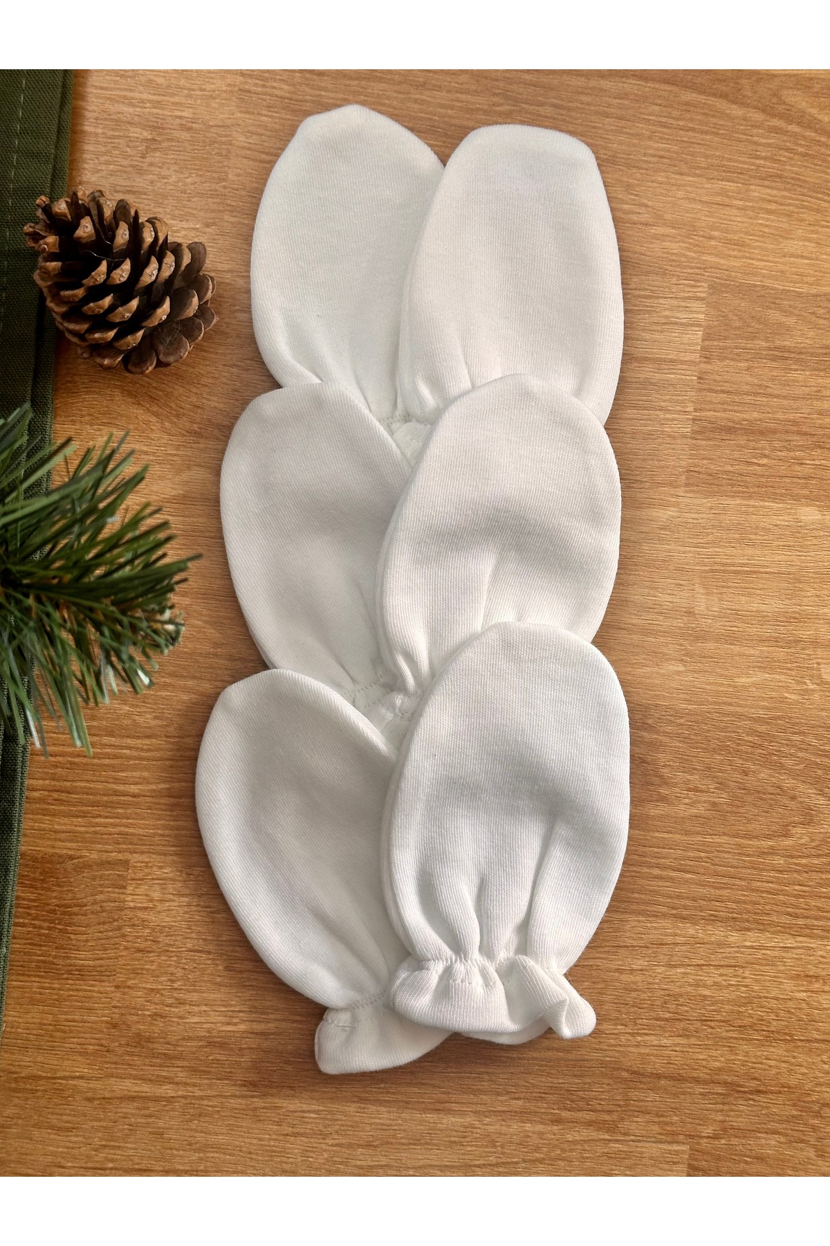 Mama Miel Baby 3lü Ekru Eldiven Set fotoğrafı 2 (önizleme)