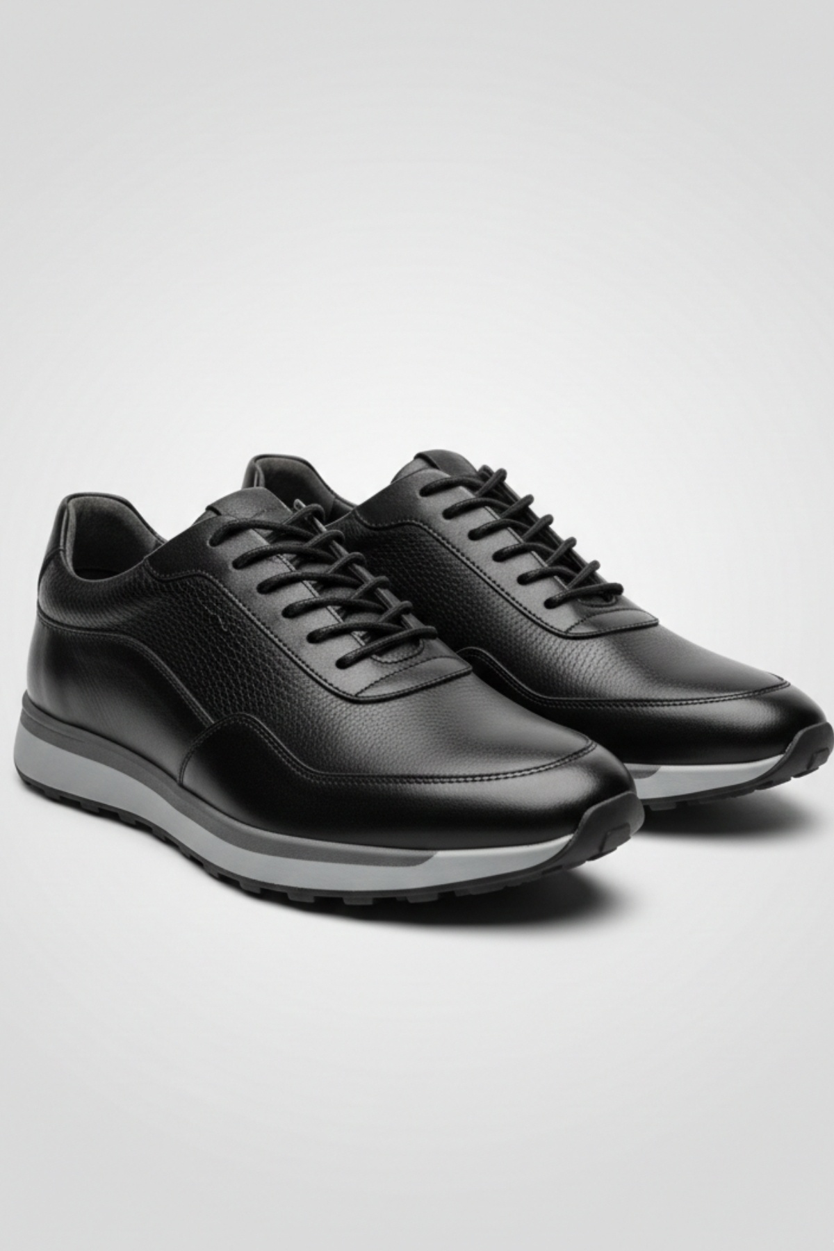 LUSIVE  %100 Hakiki Deri Siyah Bağcıklı Rahat Günlük Erkek Ayakkabı LUASS28AL0041 - Görsel 4