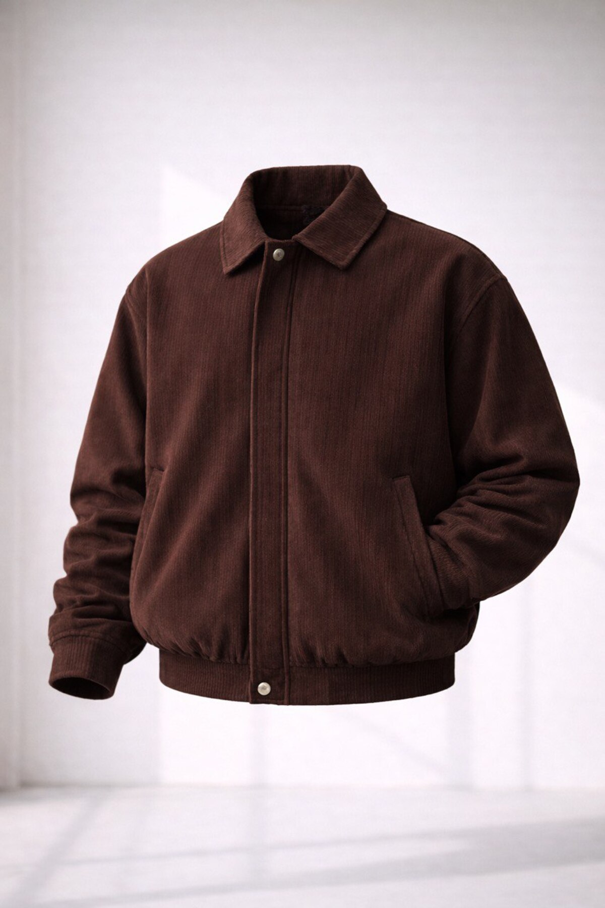 Loose Pattern Oversize Textured Fabric Jacket