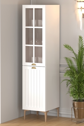 Fly Mobilya 40 cm Esin Çok Amaçlı Boy Dolabı Membran Mdf, Kiler Dolabı