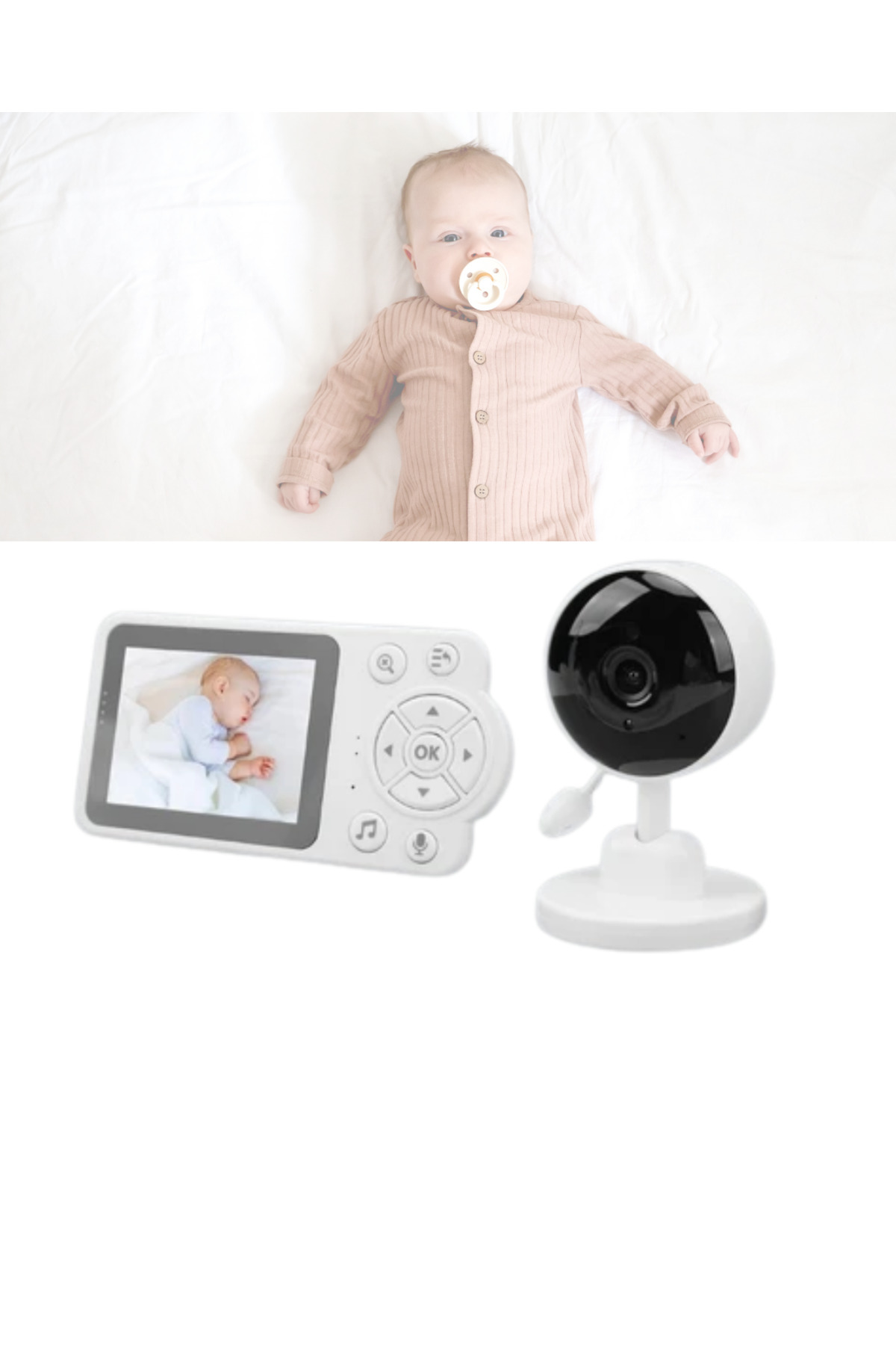 buyx Yakınlaştırma Özellikli Gece Görüşlü Bebek İzleme Kamerası - BUYX5773-2092 fotoğrafı 5 (önizleme)