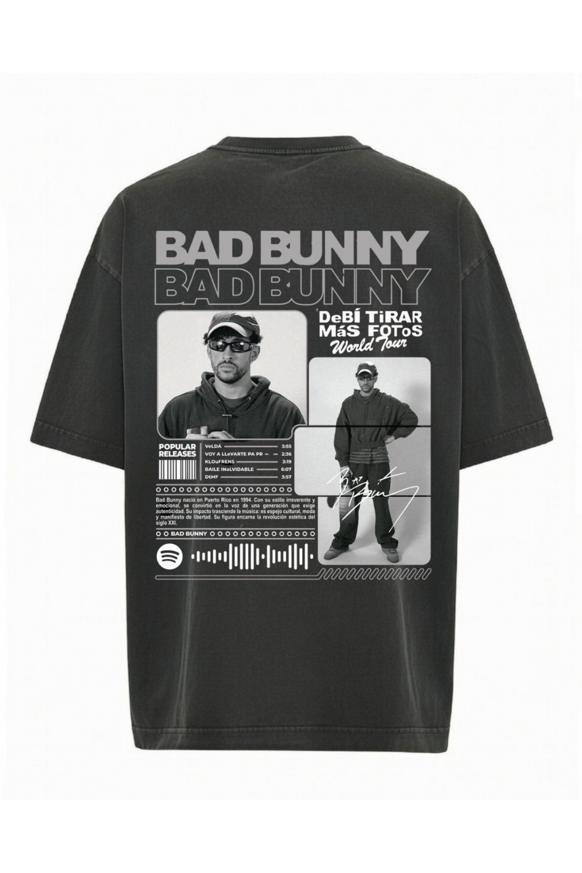 Touz Moda Bad Bunny Printed Washable Oversize T-Shirt- Trendyol