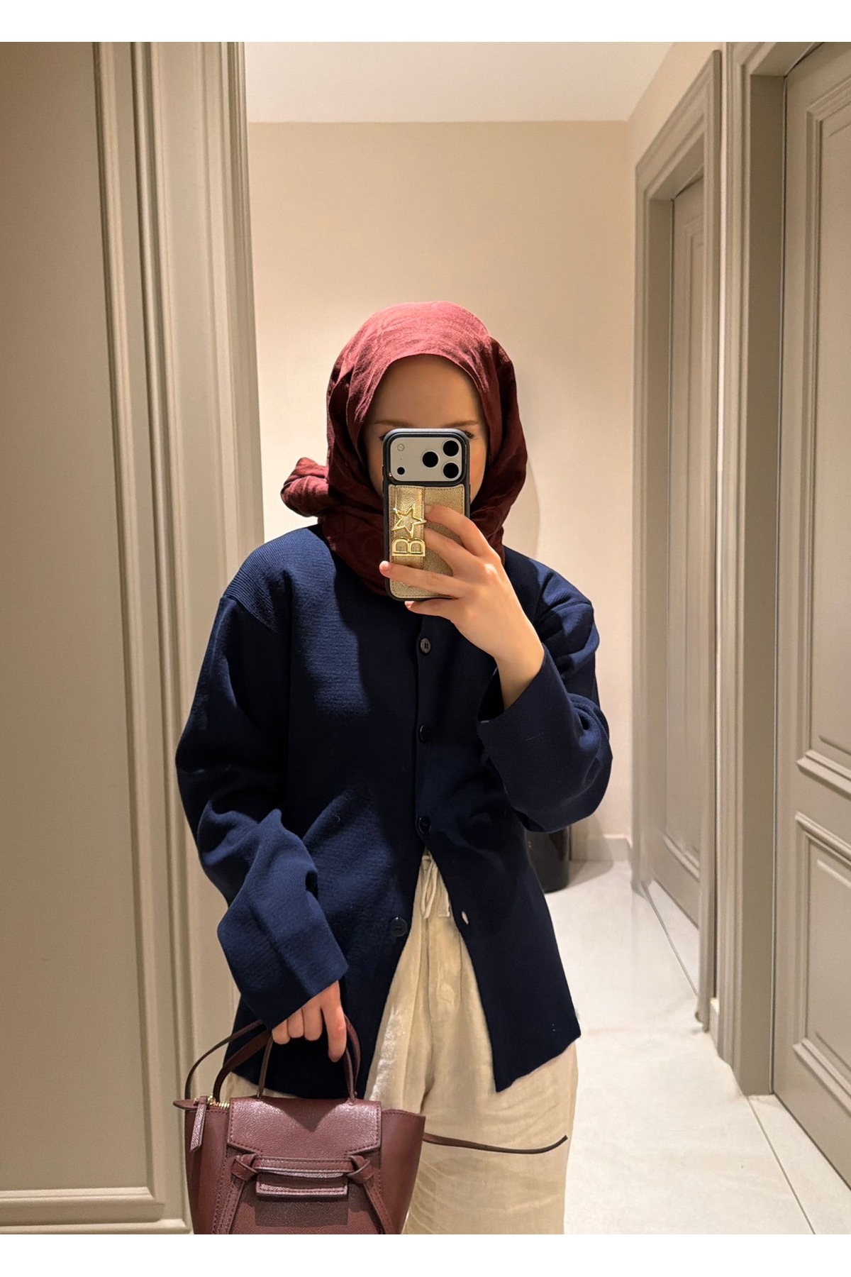 Çınar Couture  LACİVERT HIRKA - Görsel 4