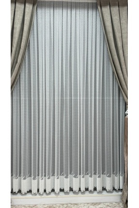 Görkem BRODE TÜL NAKIŞ ETEKLİ DAMLA ŞERİTLİ 1/3 SIK PİLELİ AĞIR GRAMJLI