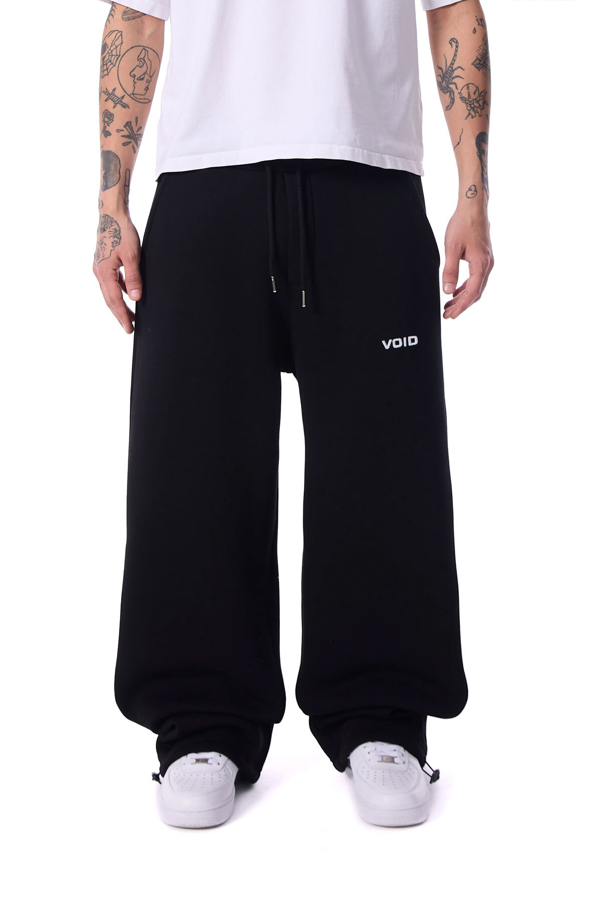 WEARTEX  Void Baskılı Kışlık Kumaş Ayarlanabilir Paça Baggy Premium Eşofman Altı