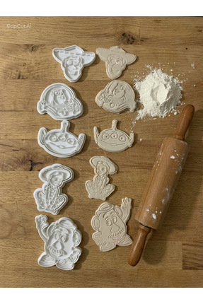 3Dikili design Toy Story Oyuncak Hikayesi 10 Parça Kurabiye Kalıbı Seti - 8-1...