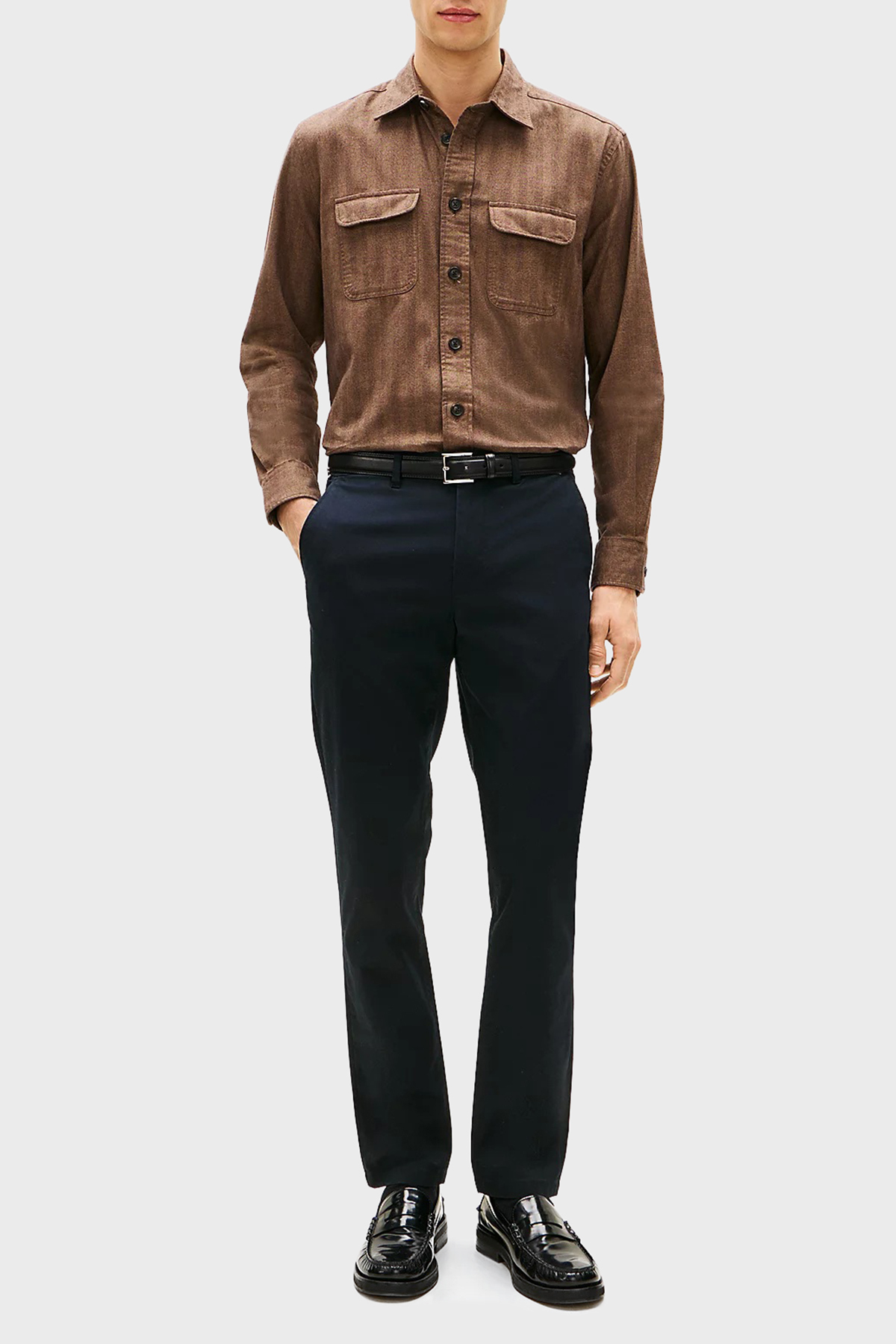 تامی هیلفیگر شلوار مردانه راسته نخی، کمر معمولی، مدل MW0MW40262 DW5