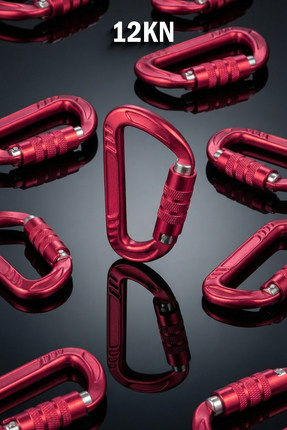 shop 12KN Kilitli D-Tipi Karabina - Outdoor Kamp ve Arama Kurtarma Tırmanış E...