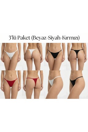 calma STRİNG 3 RENK PAMUKLU (BEYAZ -SİYAH-KIRMIZI)