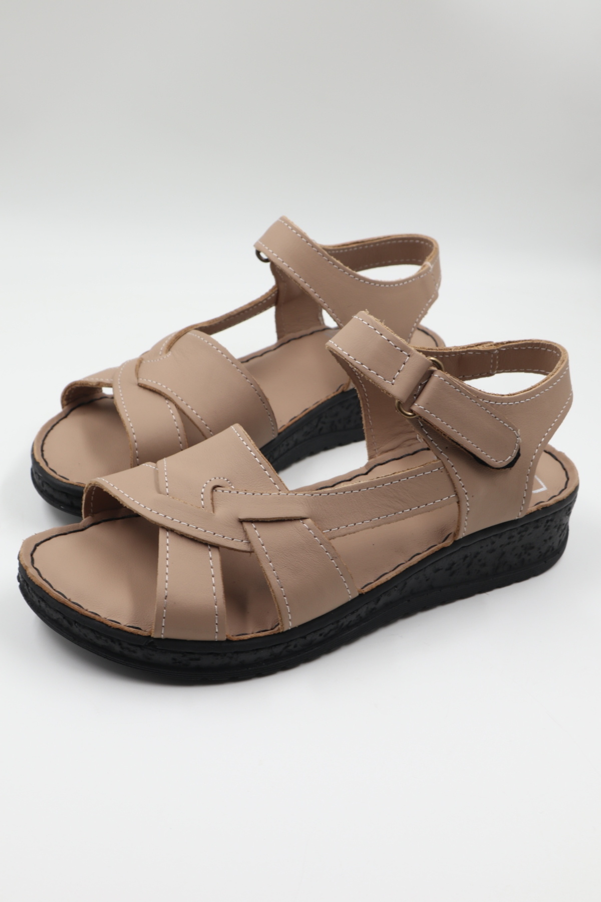 nazenintasarımlar  İÇ DIŞ HAKİKİ DERİ TAM ORTOPEDİK YUMUŞAK RAHAT GÜNLÜK SANDALET - Görsel 4