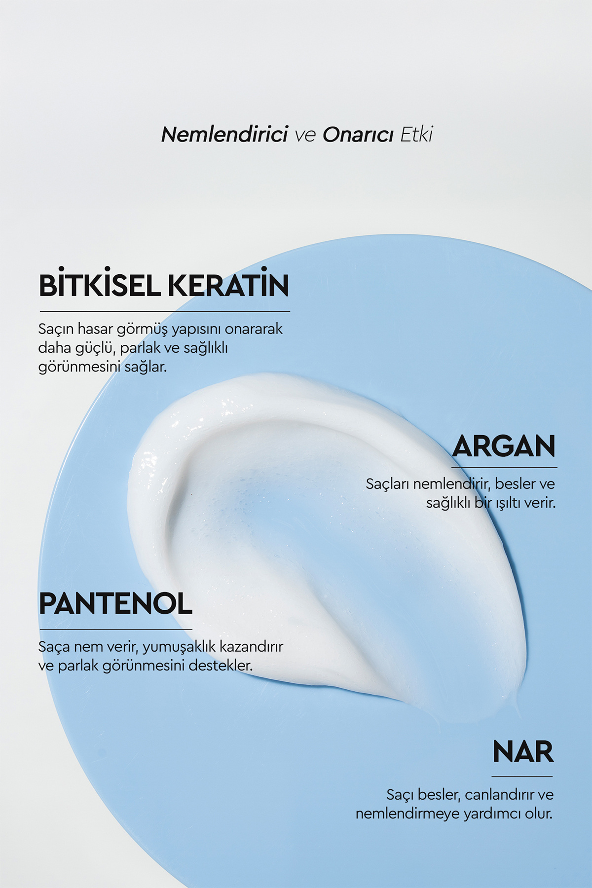 Nemlendirici & Canlandırıcı Bitkisel Saç Bakım Maskesi- Kuru ve Yıpranmış Saçlar — 8699512012131a — تصویر 3 از 8