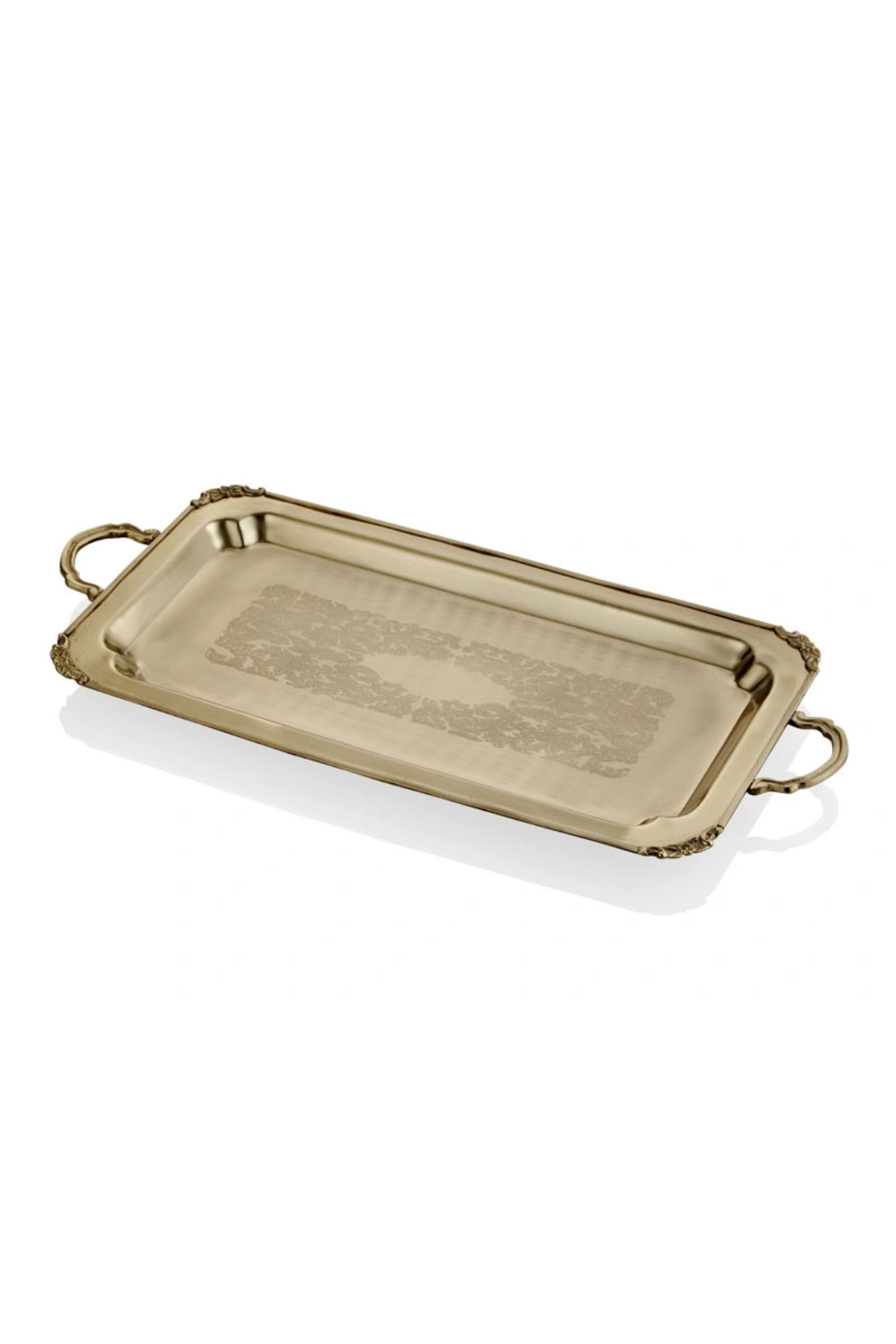 LAMEDORE black Pearl Sade Uzun Gold Tepsi 59x31x5 Cm - Fiyatı
