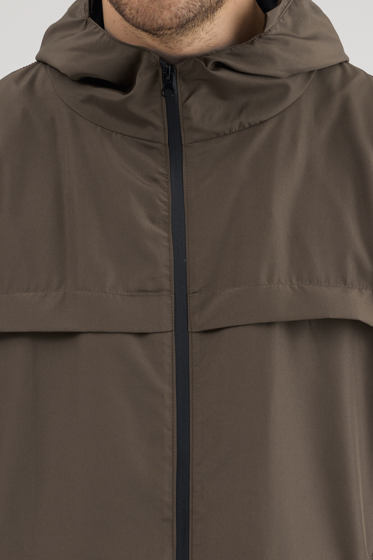 Tonny Black  Erkek Kahve Rüzgar ve Su Geçirmez Rahat Kalıp Yağmurluk - Görsel 5