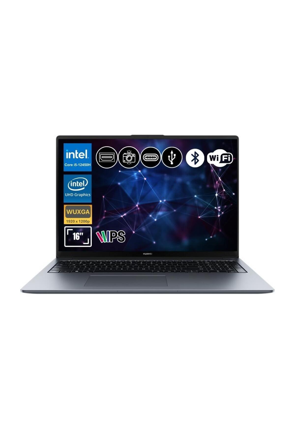 Huawei MateBook D16 2024 i5-12450H 16GB RAM 512GB SSD 16" IPS FHD Uzay Grisi Not