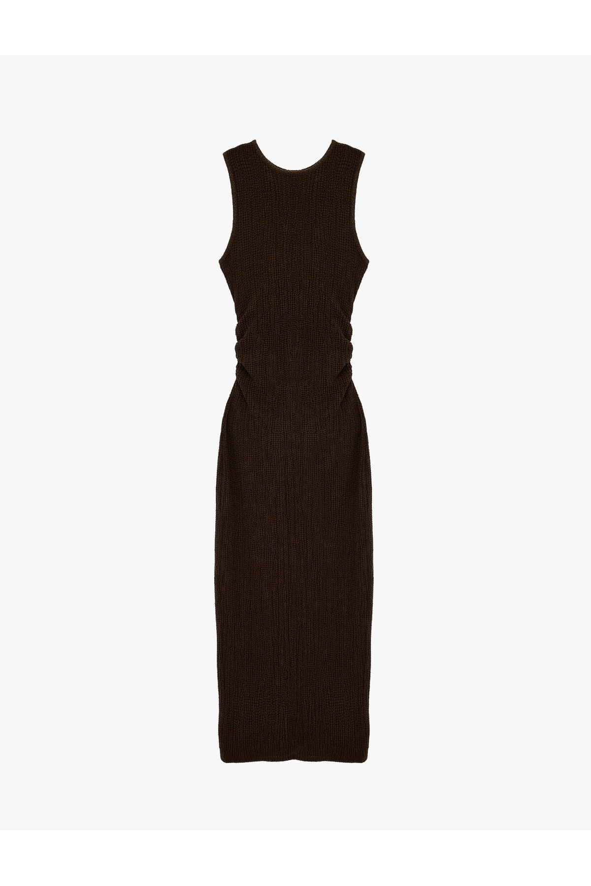 Koton Women'S Brown Midi Pencil Dress