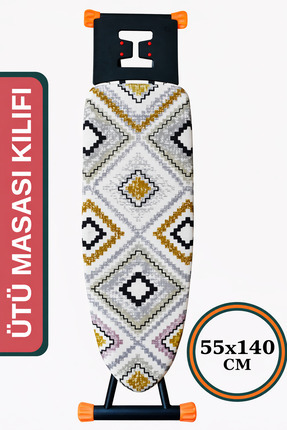 ASEV HOME Ütü Masası Kılıfı Büyük Boy İpli Stoperli Keçeli Kılıfı Örtüsü Bezi...