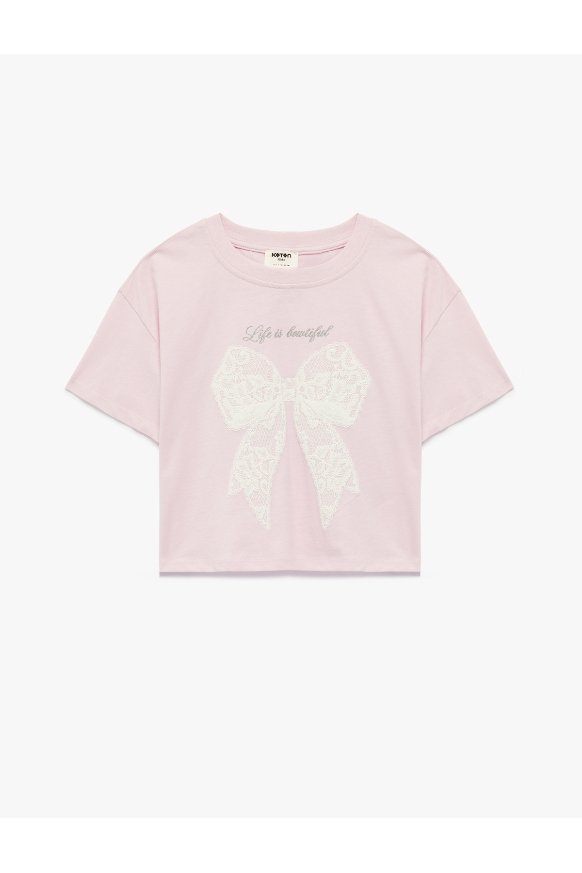 Koton Girl'S Pink Cotton T-Shirt