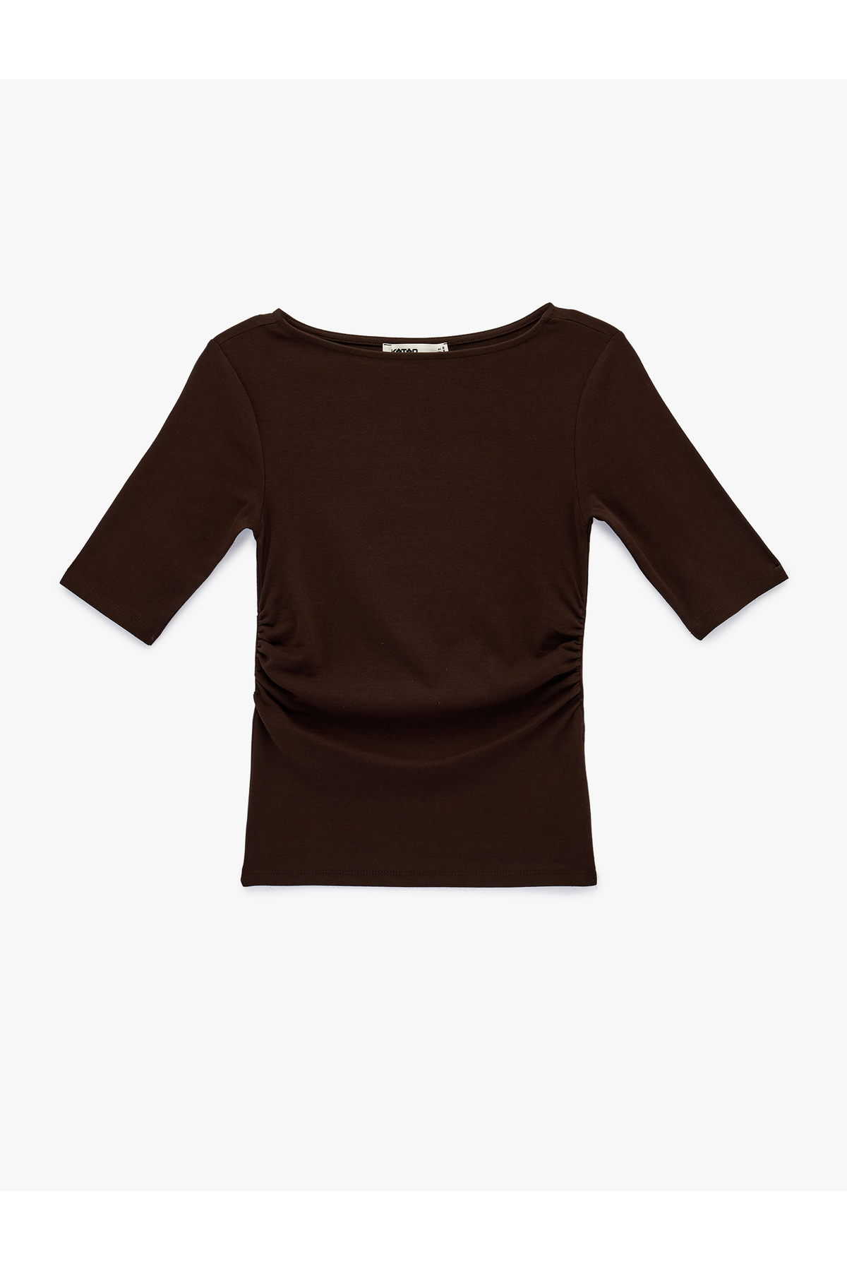Koton Women'S Brown Short Sleeve T Shirt