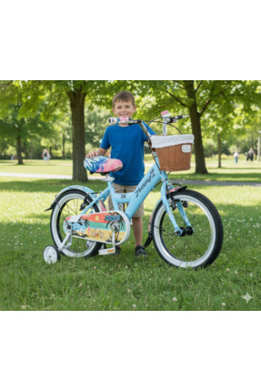 TommyBike 16 Jant Bisiklet Hawaii Hasır Sepetli, Deri Elcikli Çocuk Bisikleti...