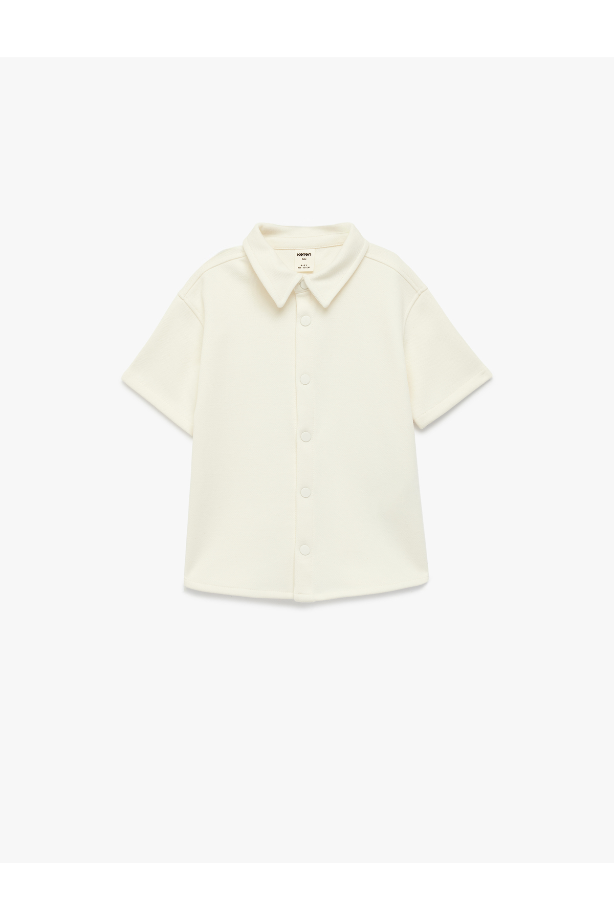 Koton Baby Boy Ecru Polo Neck T-Shirt