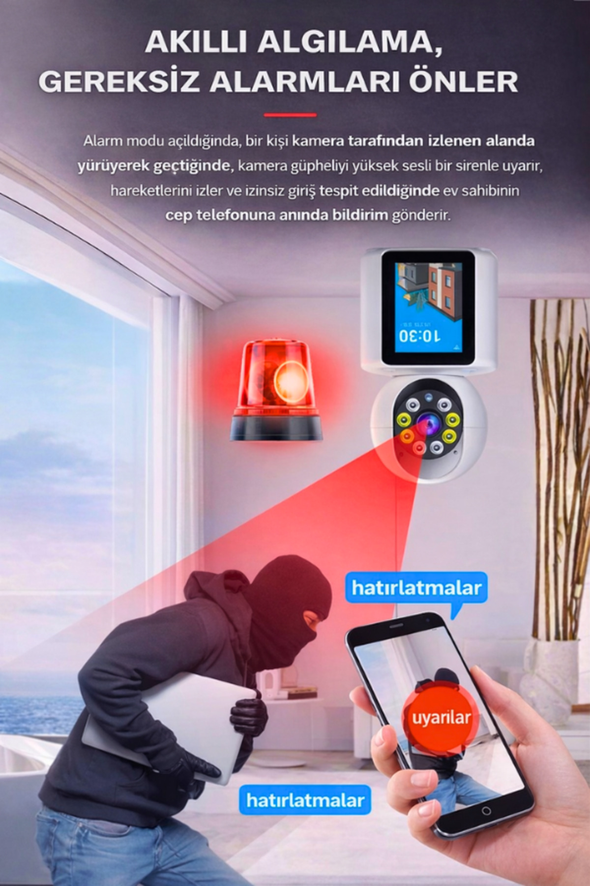 Maybax Ekranlı Görüntülü Görüşme Sağlayan Yeni Nesil Akıllı Kamera Ev-Ofis-Bebek-Yaşlı Hasta Kamerası fotoğrafı 5 (önizleme)