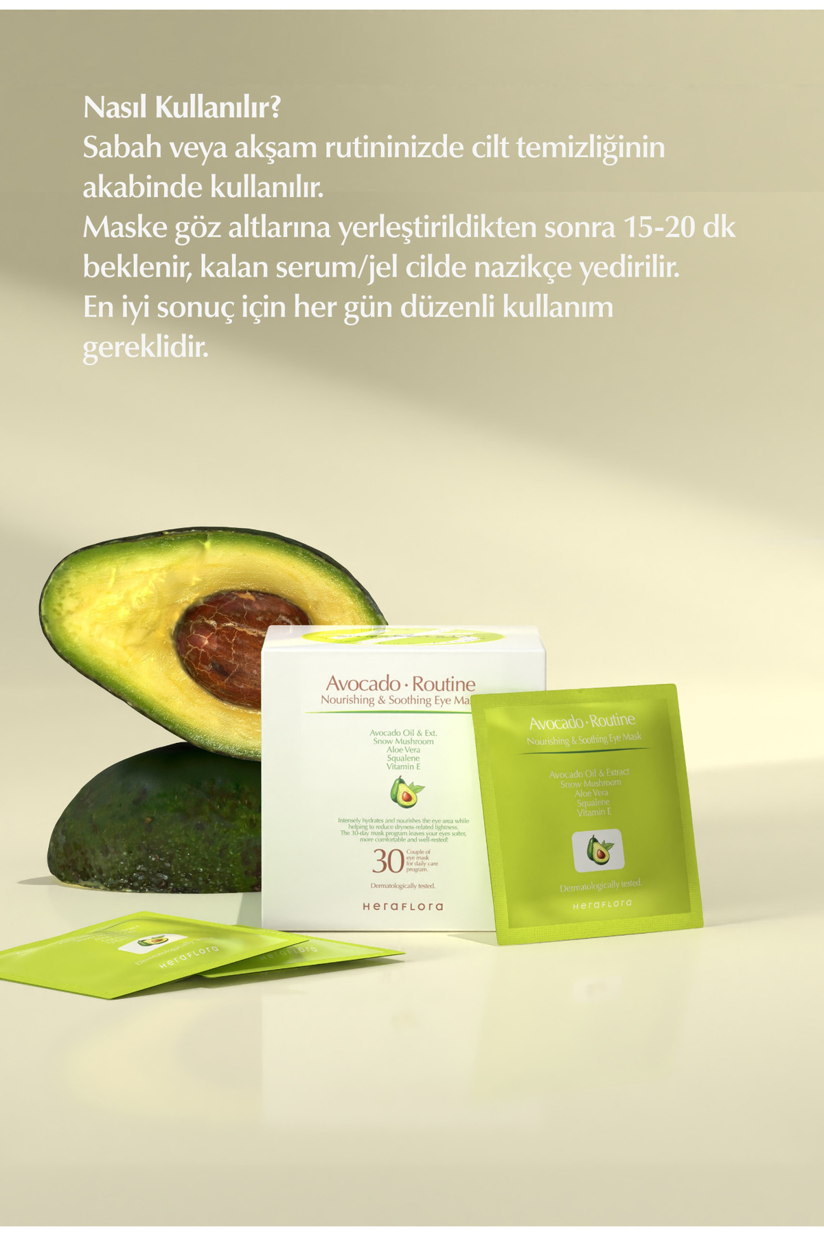 Avokado Routine Göz Altı Yoğun Nemlendirici, Besleyici & Hassas Ciltlere Uygun 30’lu Göz Maskesi — 8684704334870 — تصویر 6 از 7