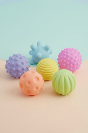 Circle Toys Bebek Duyusal Gelişim Topu 6’lı Set – İnce Motor ve Dokunma Duyus...