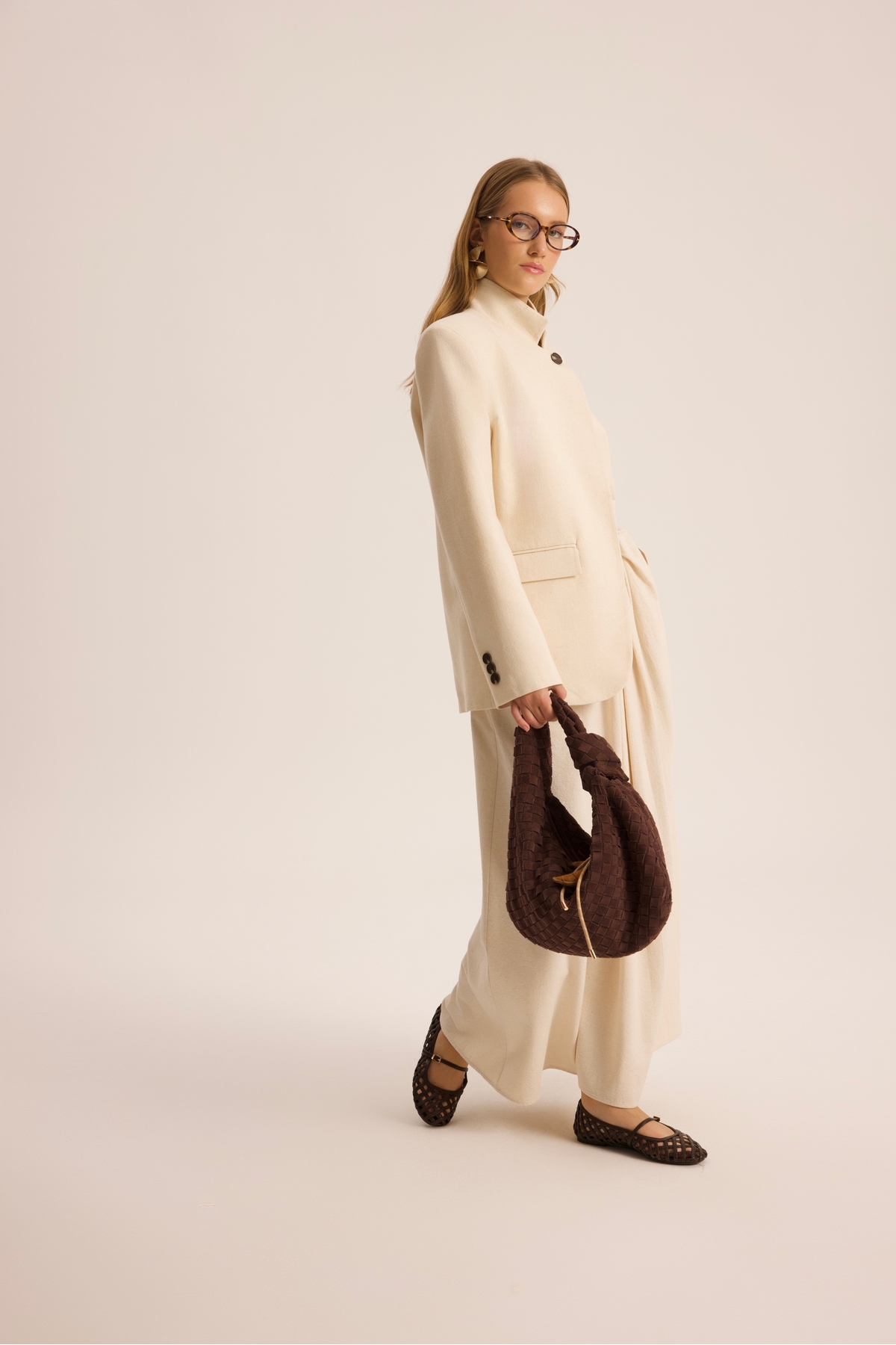 MAI STUDIOS CO.  Lagoon Dik Yaka Bej Blazer - Görsel 3