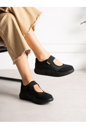 ALEMDAR AYAKKABI SCALA Siyah Cırtlı Kadın Sneakers