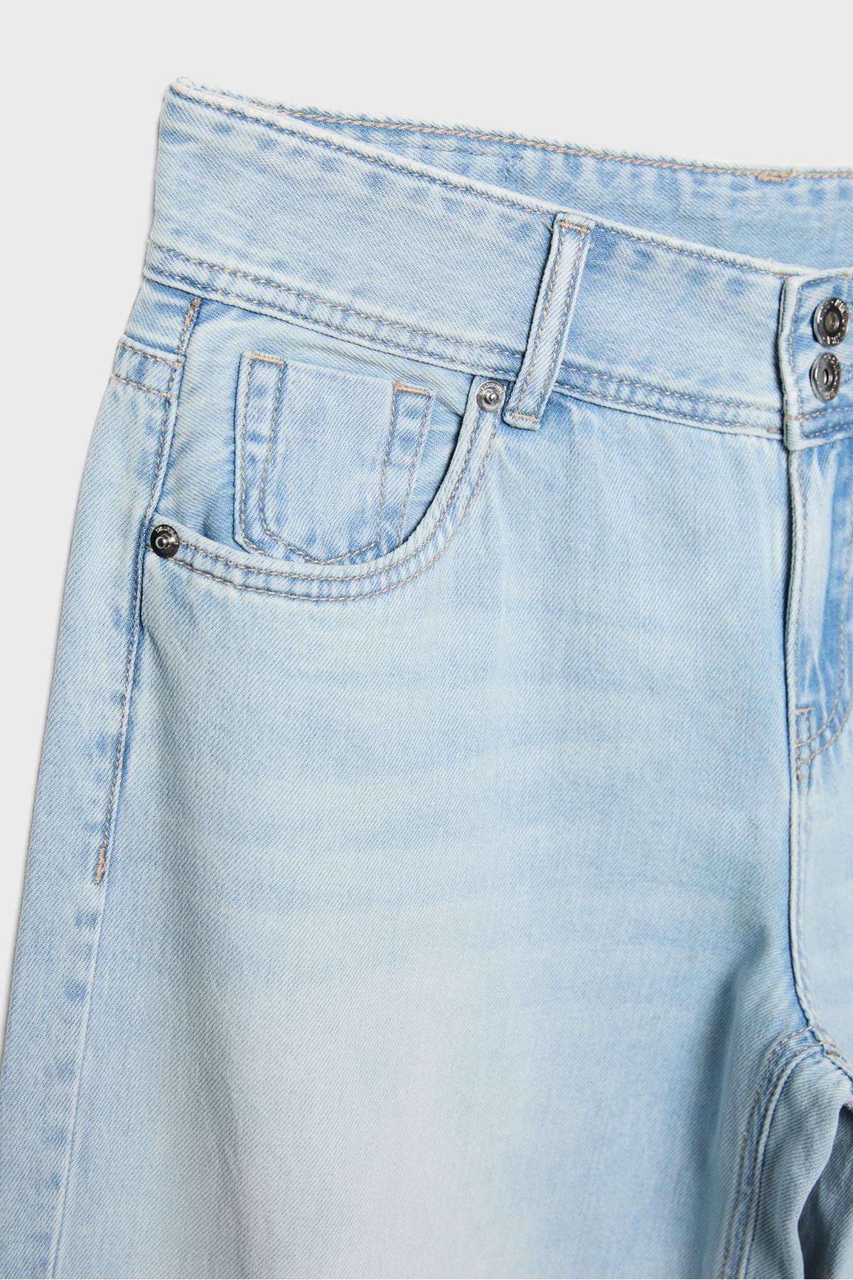 Stradivarius  Düşük bel çift düğmeli jean - Görsel 8