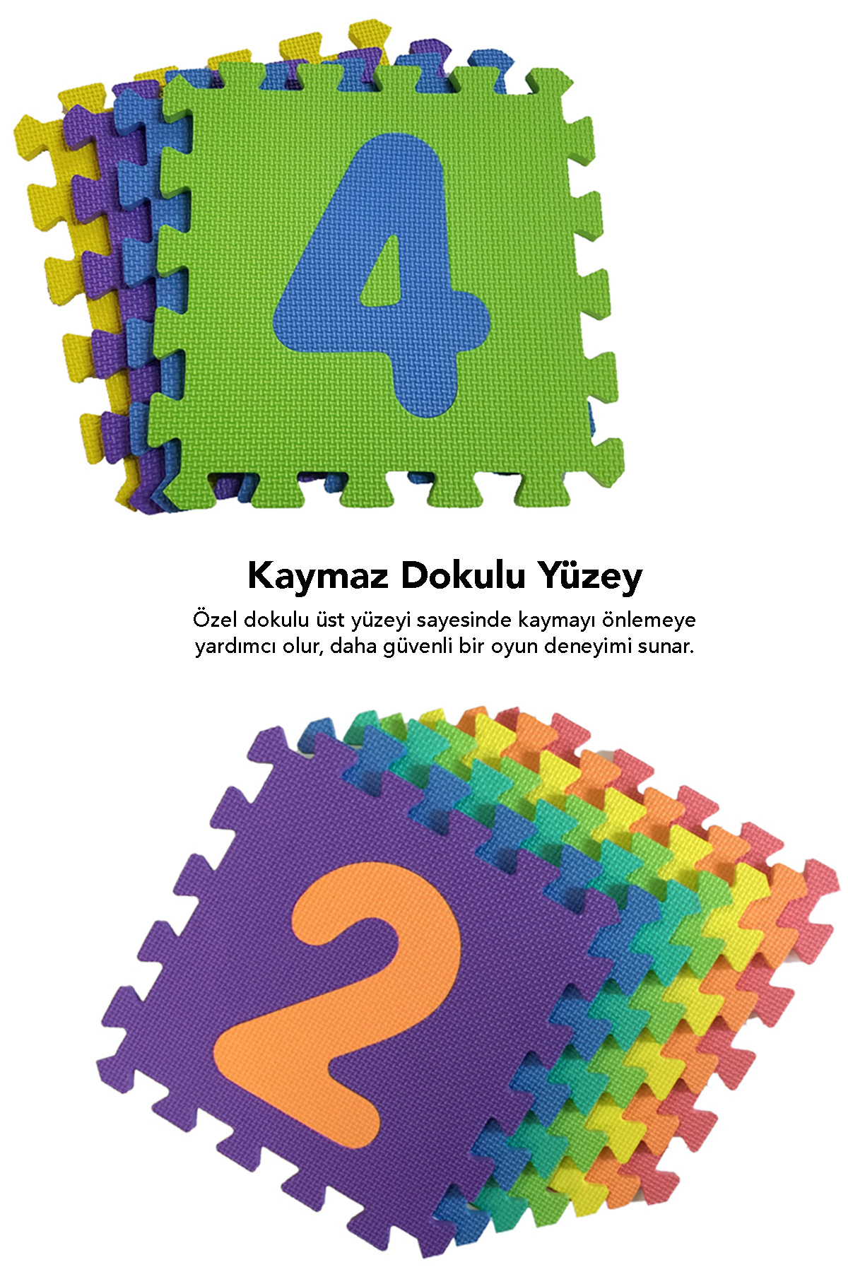 Meleni Baby 9 Parça Rakamlı Yer Matı - Büyük Boy Sayılı Oyun Karosu Puzzle Yapboz Mat Çok Renkli fotoğrafı 4 (önizleme)