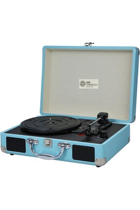 sgeteknoloji SGE TEKNOLOJİ MAVİ RENK NOSTALJİK ŞARJLI BLUETOOTH HOPARLÖRLÜ ÇA...