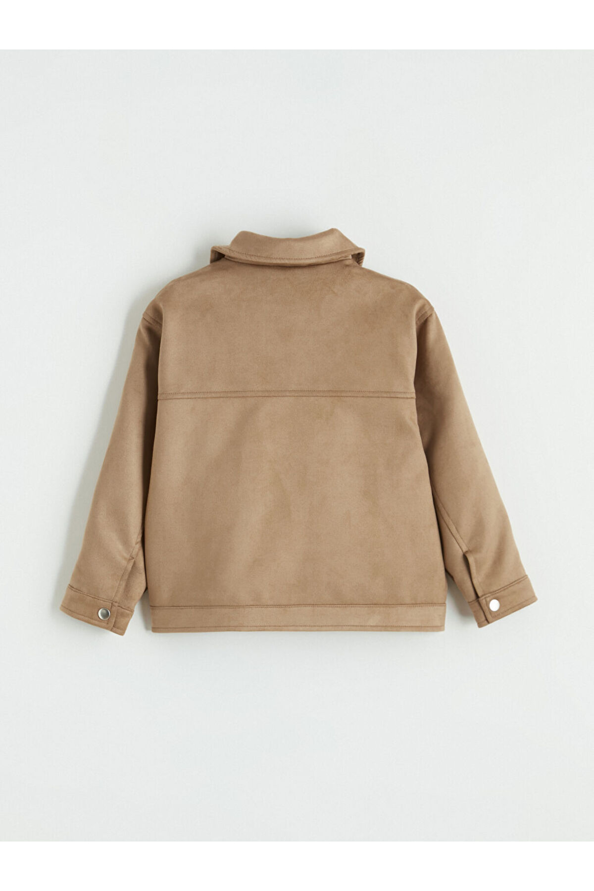 LC Waikiki GÜLİS GİYİM 'DEN Kahverengi Erkek Çocuk Süet Görünümlü Ceket fotoğrafı 4 (önizleme)