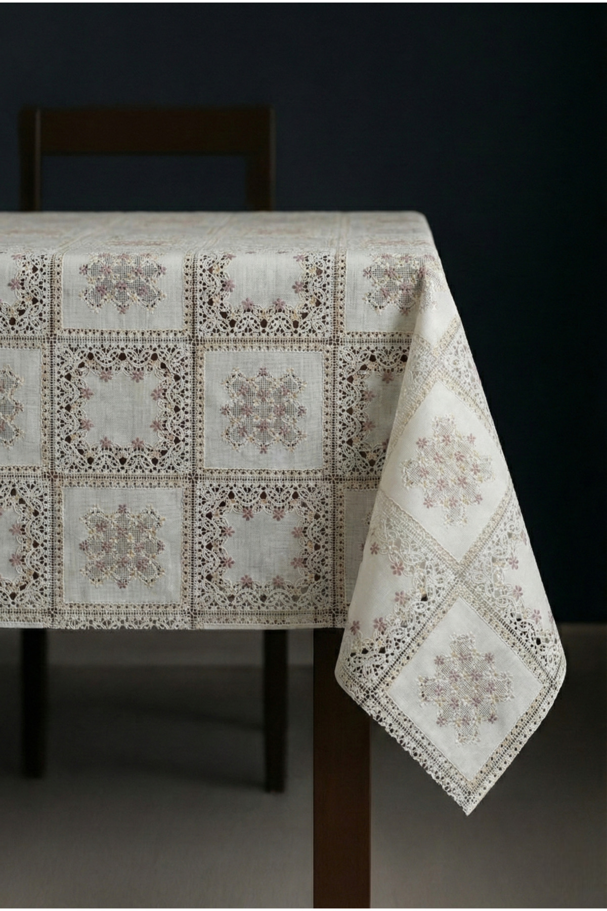 Luxury Wicker Patterned PVC Transparent Coated Linoleum Tablecloth Waterproof, Wipeable, and Durable