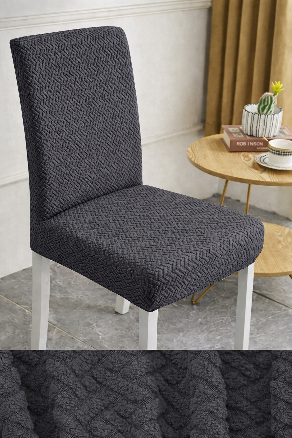 (6 PCS) BRICK PATTERN Lycra FABRIC chair cover, elastic, flexible ,quality CHAIR COVER