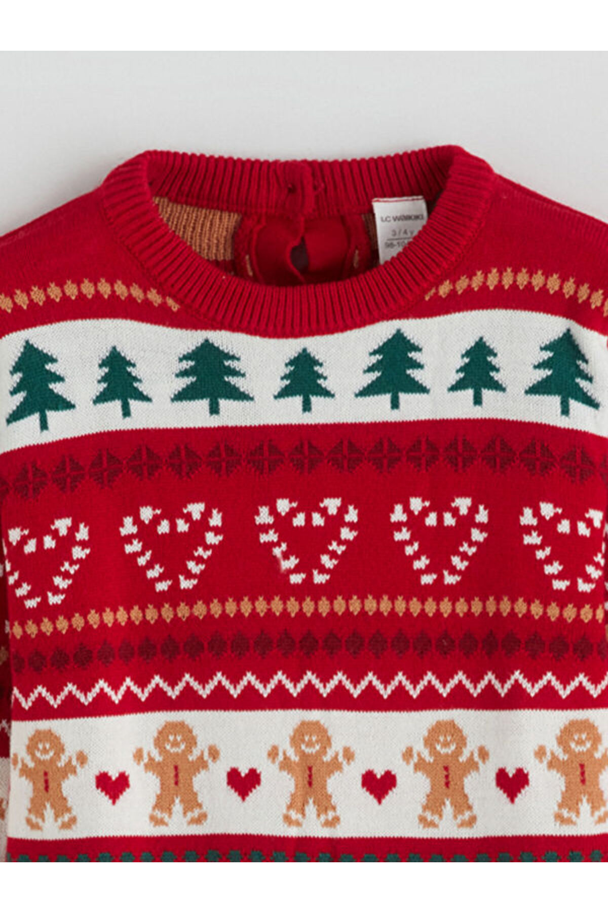 LC Waikiki Timeless Clothing & Zamansız Seçimler Yılbaşı Temalı Kız Çocuk Kazak fotoğrafı 3 (önizleme)