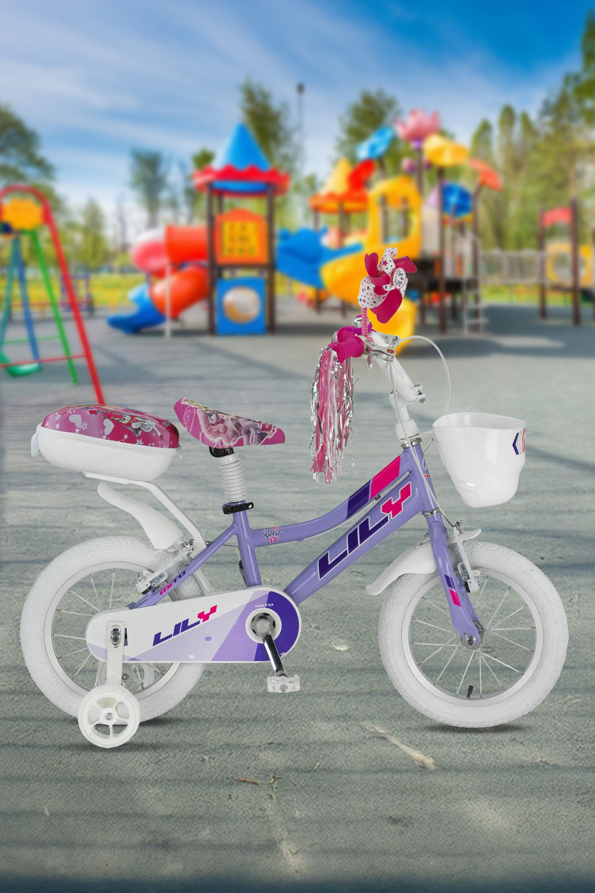 14 Wheels Lily Air Wheel BASKET TASSEL BAG WIND ROSE Kids Bike 2026 New Season