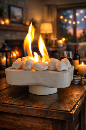 BKCUSTOMMADE Masaüstü Şömine Bioethanol (Yakıt, Hazne ve Taşlı Full Set) - Be...