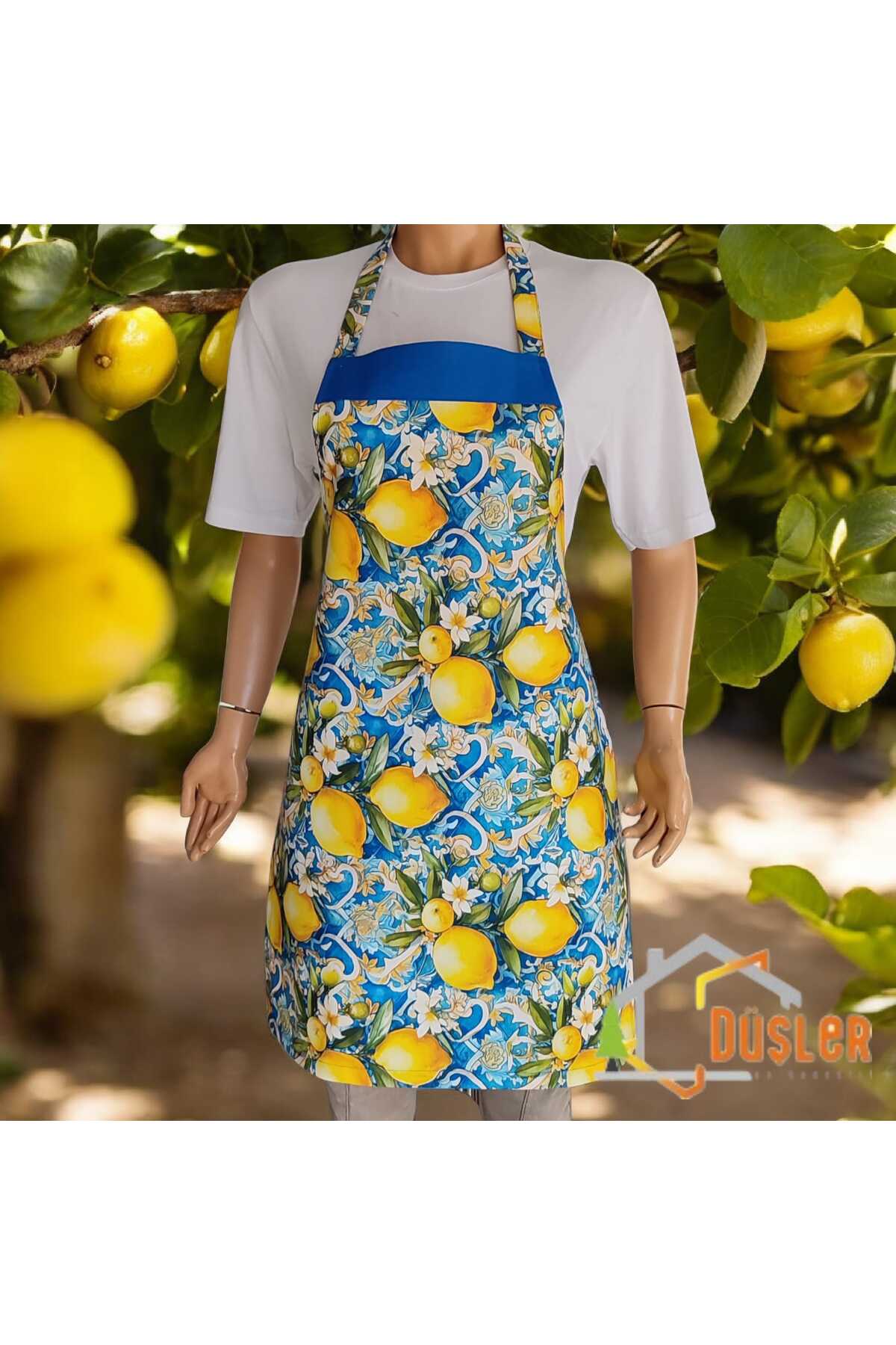 3D Patterned Adjustable Duck Fabric Chef Kitchen Apron with Water and Stain Repellent Feature