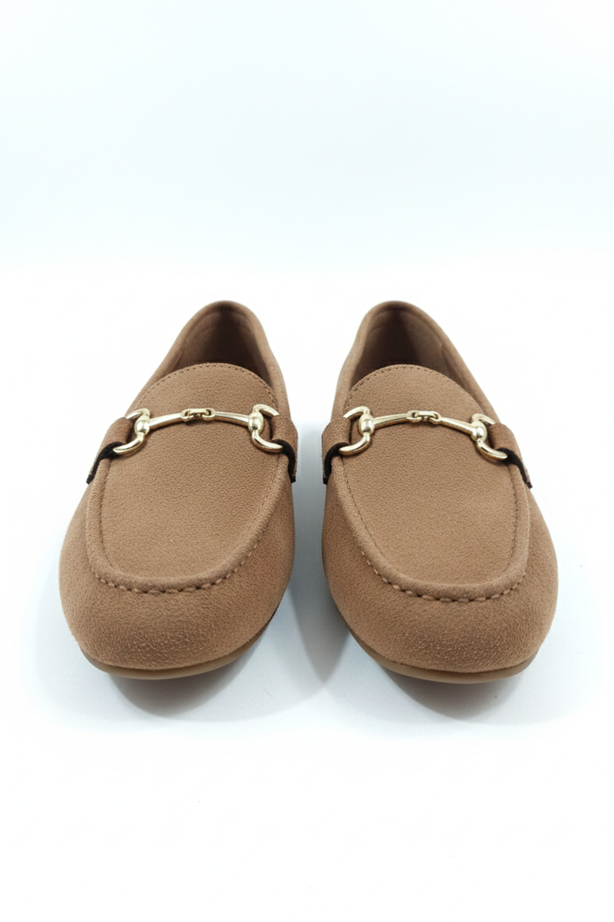 LUXEON Kadın Taba Günlük İthal Süet Tokalı Loafer Casual Ortopedik Hafif Esnek Rahat Şık Kadın Ayakkabı görsel 6