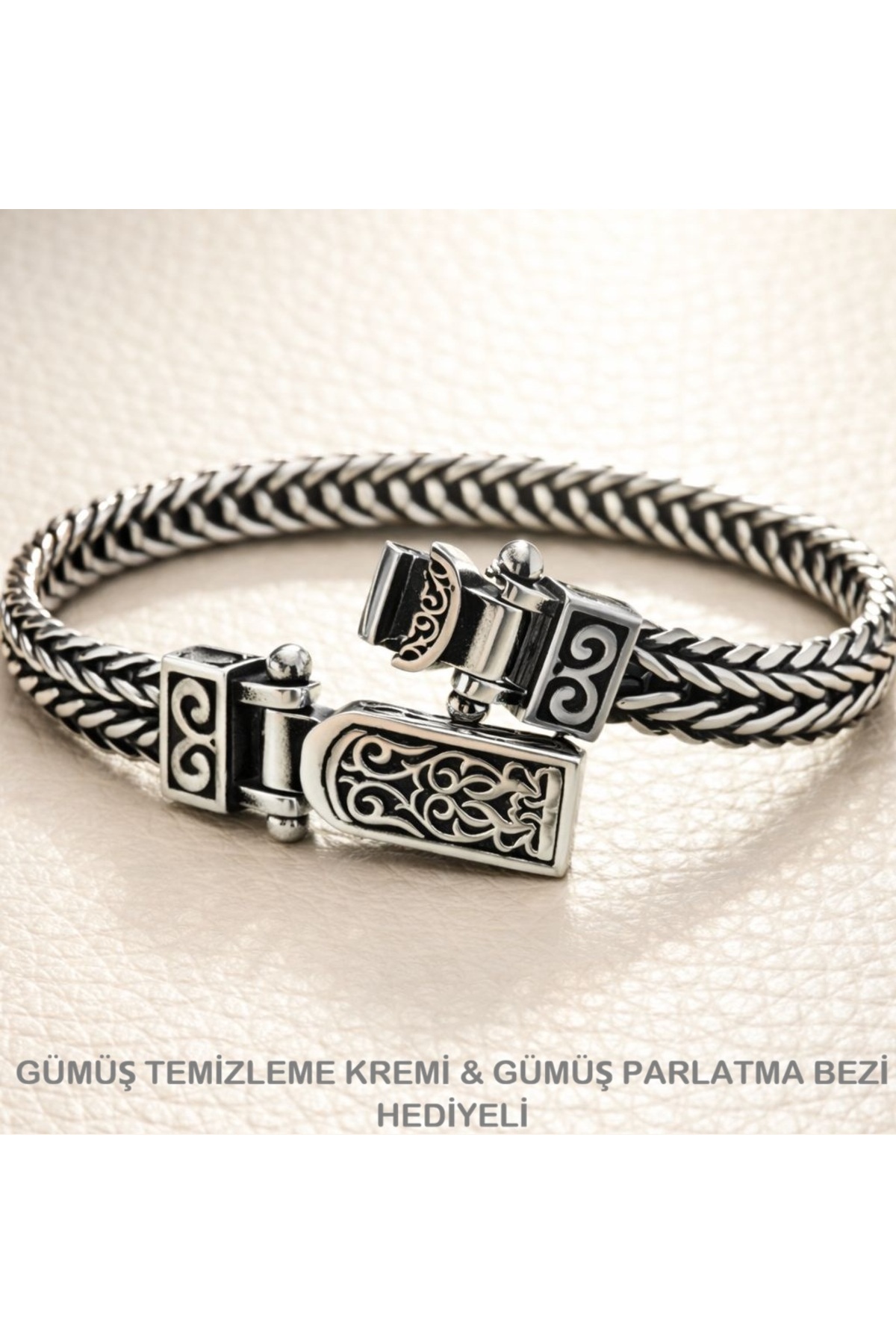 ASİL SİLVER ONLİNE 925 Ayar Gerçek Gümüş Hasır Uzak Şehir Cihan Albora Erkek Bilekliği