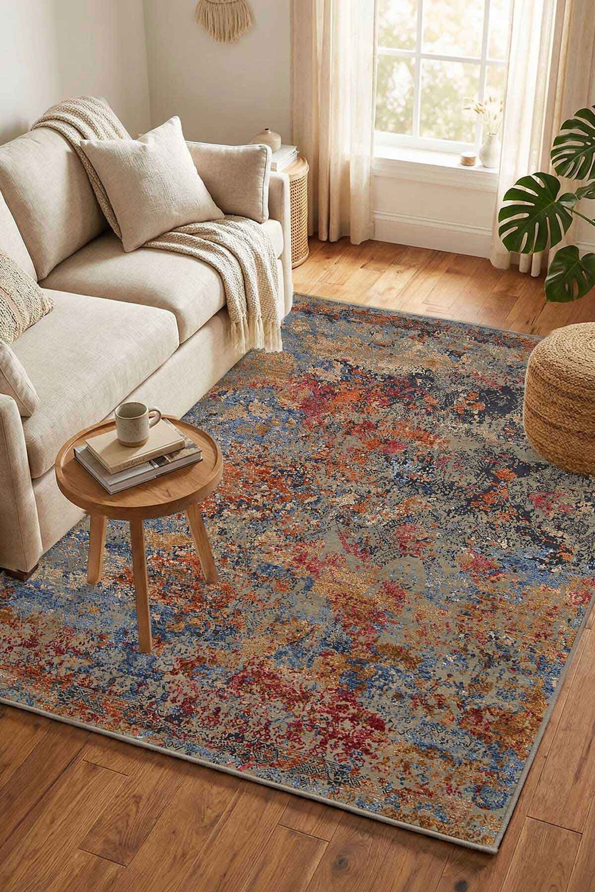 Washable Anti-Slip Base Digital Printed Carpet and Runner – Stain Resistant Living Room & Kitchen Carpet