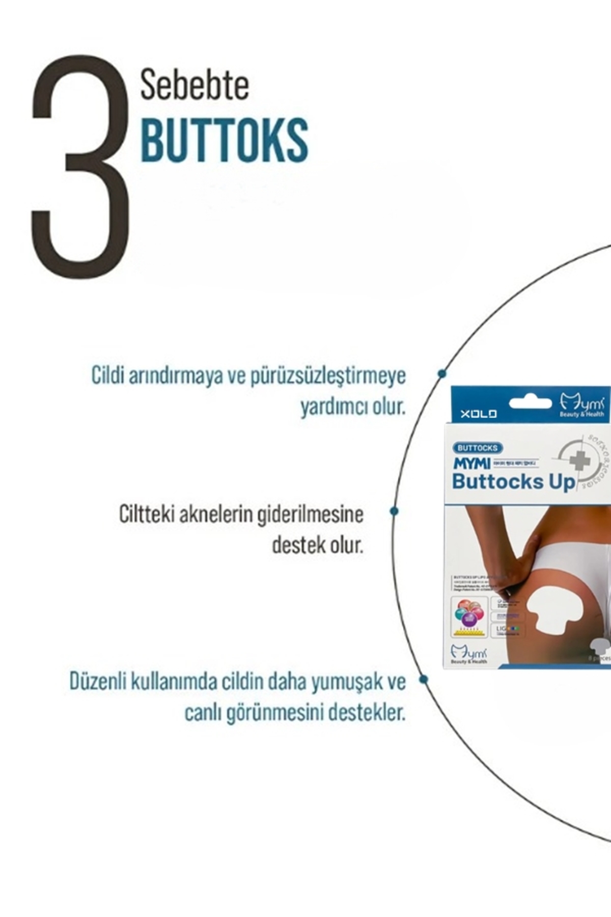 Buttoks Vücut Maskesi Vücut Sivilceleri ve Pürüzlere Karşı 2 Parça — XMSKX8807 — تصویر 5 از 9